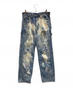 LEEリー）の古着「デニムパンツ HERITAGE PAINTER CLASH（ヘリテージ ペインター クラッシュ）」｜ブルー