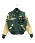 WAREHOUSEウエアハウス）の古着「スタジャン」｜グリーン×ベージュ