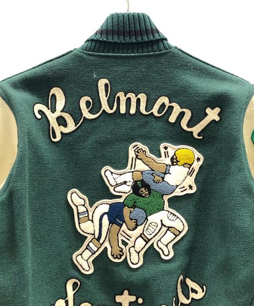 WAREHOUSE（ウエアハウス）WAREHOUSE (ウエアハウス) スタジャン グリーン×ベージュ サイズ:38の古着・服飾アイテム