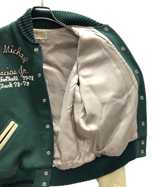 WAREHOUSE（ウエアハウス）WAREHOUSE (ウエアハウス) スタジャン グリーン×ベージュ サイズ:38の古着・服飾アイテム