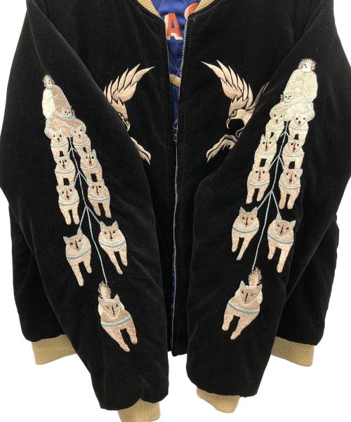 東洋エンタープライズ（トウヨウエンタープライズ）東洋エンタープライズ (トウヨウエンタープライズ) スカジャン ブラック×ブルー サイズ:Mの古着・服飾アイテム