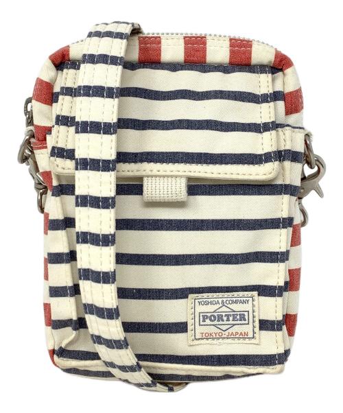 HEAD PORTER（ヘッドポーター）HEAD PORTER (ヘッドポーター) ショルダーバッグ ブルー×レッド サイズ:実寸サイズにてご確認ください。の古着・服飾アイテム
