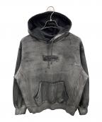 SUPREME×Maison Margielaシュプリーム×メゾンマルジェラ）の古着「パーカー 24SS Foil Box Logo Hooded Sweatshirt（24SS フォイル ボックス ロゴ フーデッド スウェットシャツ）」｜ブラック