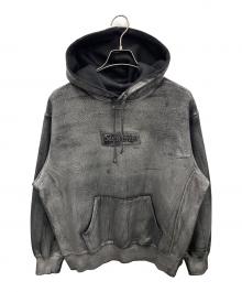 SUPREME×Maison Margiela（シュプリーム×メゾンマルジェラ）の古着「パーカー 24SS Foil Box Logo Hooded Sweatshirt（24SS フォイル ボックス ロゴ フーデッド スウェットシャツ）」｜ブラック