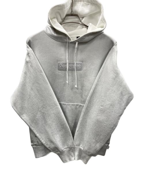 SUPREME（シュプリーム）SUPREME MARTIN MARGIELA パーカー 24SS Foil Box Logo Hooded Sweatshirt（24SS フォイル ボックス ロゴ フーデッド スウェットシャツ） ホワイト サイズ:Sの古着・服飾アイテム