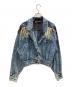 davis james（デービスジェイムス）の古着「フリンジ デニムジャケット」｜ブルー