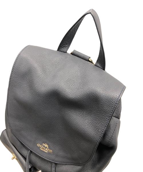 COACH（コーチ）COACH (コーチ) レザーリュック ネイビー サイズ:実寸サイズにてご確認ください。の古着・服飾アイテム