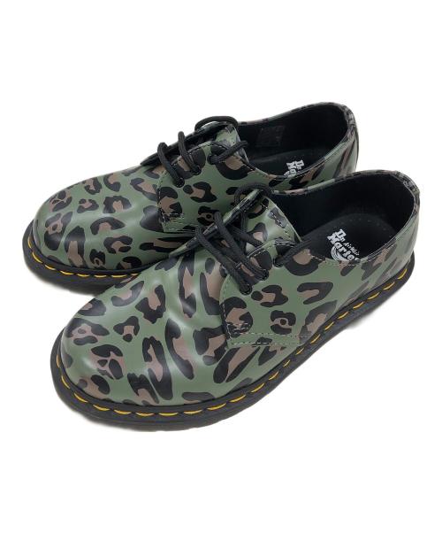 Dr.Martens（ドクターマーチン）Dr.Martens (ドクターマーチン) レザーシューズ グリーン×ブラック サイズ:UK4の古着・服飾アイテム