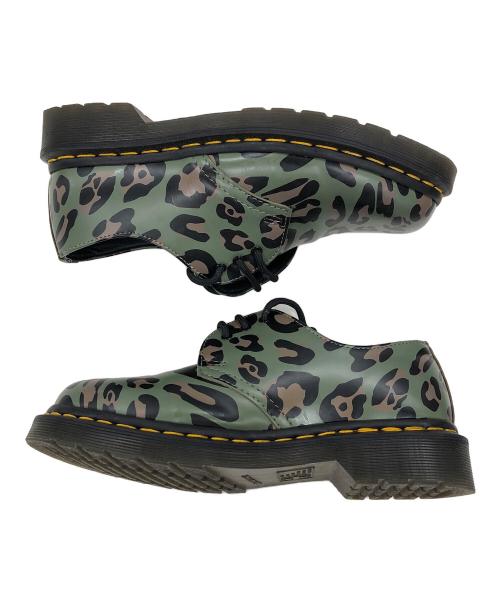 Dr.Martens（ドクターマーチン）Dr.Martens (ドクターマーチン) レザーシューズ グリーン×ブラック サイズ:UK4の古着・服飾アイテム