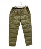 GRIP SWANYグリップスワニー）の古着「ファイアプルーフ ダウンキャンプパンツ」｜オリーブ