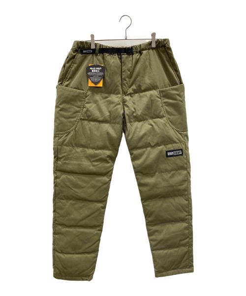 GRIP SWANY（グリップスワニー）GRIP SWANY (グリップスワニー) ファイアプルーフ ダウンキャンプパンツ オリーブ サイズ:XL 未使用品の古着・服飾アイテム