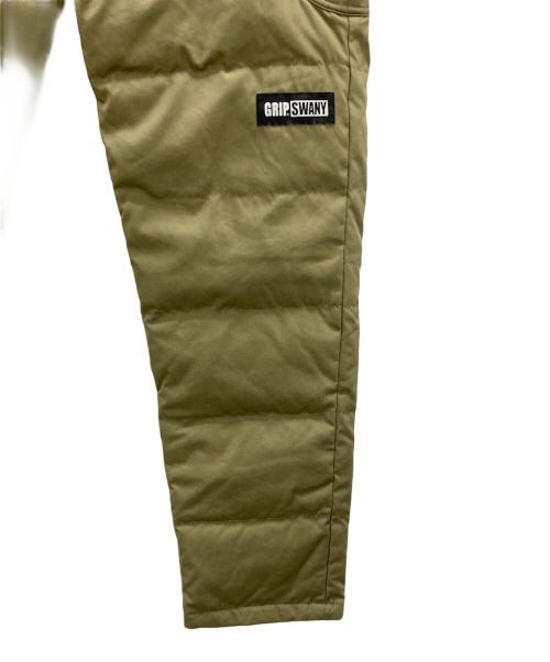 GRIP SWANY（グリップスワニー）GRIP SWANY (グリップスワニー) ファイアプルーフ ダウンキャンプパンツ オリーブ サイズ:XL 未使用品の古着・服飾アイテム