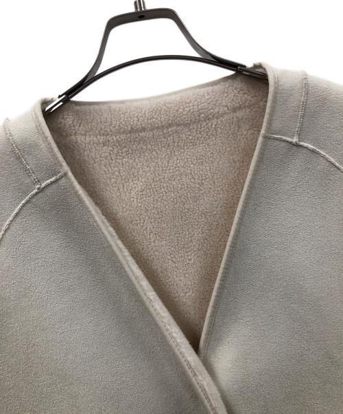 PASSIONE（パシオーネ）PASSIONE (パシオーネ) コート ノーカラーリバーシブルボアジャケット アイボリー サイズ:38の古着・服飾アイテム