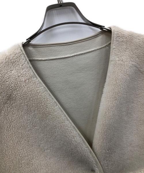 PASSIONE（パシオーネ）PASSIONE (パシオーネ) コート ノーカラーリバーシブルボアジャケット アイボリー サイズ:38の古着・服飾アイテム