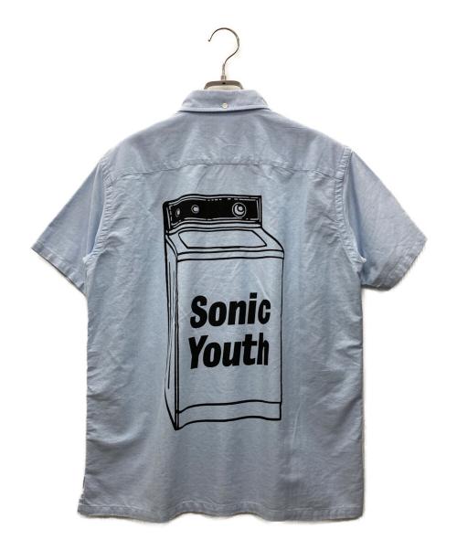 Hysteric Glamour（ヒステリックグラマー）Hysteric Glamour (ヒステリックグラマー) Sonic Youth (ソニックユース) プルオーバーボタンダウンシャツ スカイブルー サイズ:Sの古着・服飾アイテム