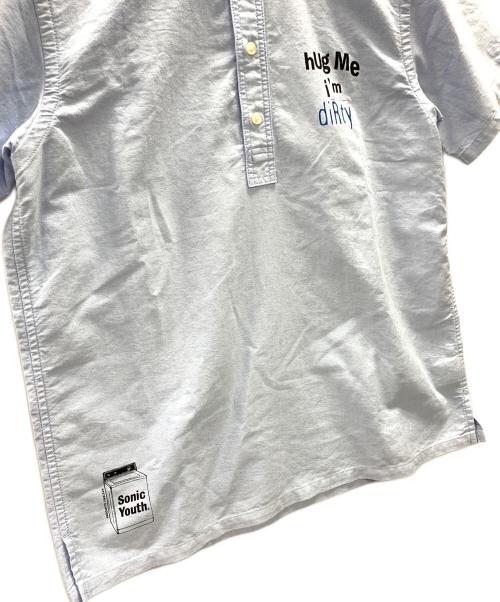 Hysteric Glamour（ヒステリックグラマー）Hysteric Glamour (ヒステリックグラマー) SONIC YOUTH (ソニックユース) プルオーバーボタンダウンシャツ スカイブルー サイズ:Sの古着・服飾アイテム