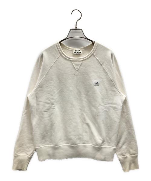 Acne studios（アクネ ストゥディオス）Acne studios (アクネ ストゥディオス) カレッジ フェイス クルー スウェット ホワイト サイズ:Sの古着・服飾アイテム