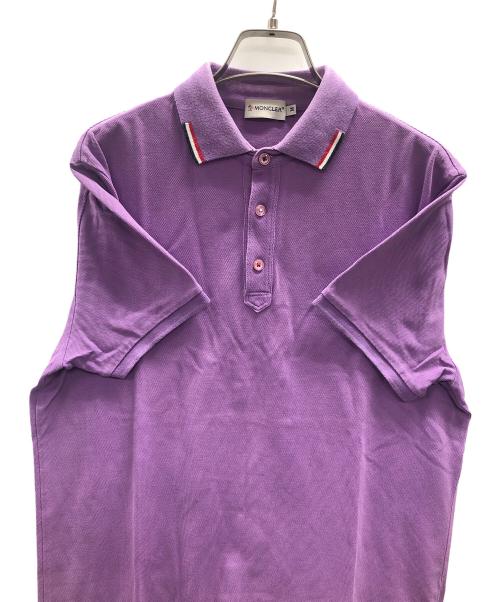 MONCLER（モンクレール）MONCLER (モンクレール) 半袖ポロシャツ MAGLIA POLO MANICA CORTA（マリア ポロ マニカ コルタ） パープル サイズ:Mの古着・服飾アイテム