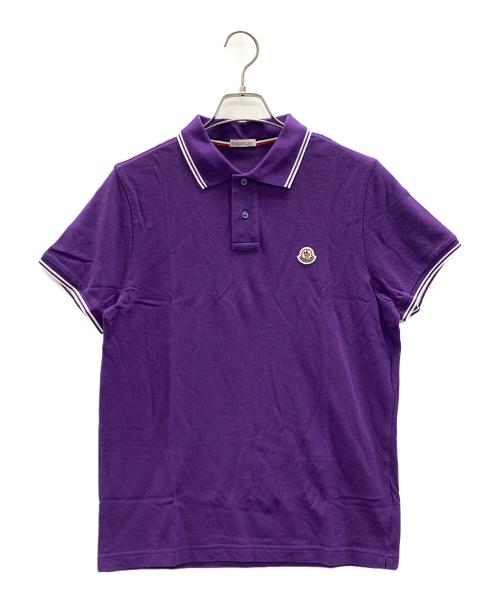 MONCLER（モンクレール）MONCLER (モンクレール) ポロシャツ MAGLIA POLO MANICA CORTA（マリア ポロ マニカ コルタ） パープル サイズ:Mの古着・服飾アイテム