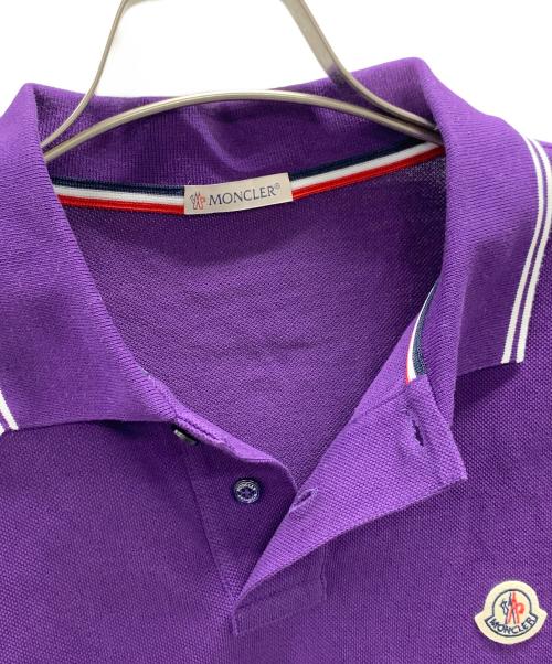 MONCLER（モンクレール）MONCLER (モンクレール) ポロシャツ MAGLIA POLO MANICA CORTA（マリア ポロ マニカ コルタ） パープル サイズ:Mの古着・服飾アイテム