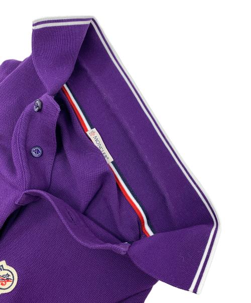 MONCLER（モンクレール）MONCLER (モンクレール) ポロシャツ MAGLIA POLO MANICA CORTA（マリア ポロ マニカ コルタ） パープル サイズ:Mの古着・服飾アイテム