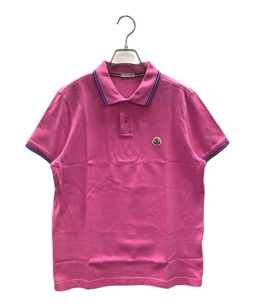 MONCLER（モンクレール）MONCLER (モンクレール) 半袖ポロシャツ MAGLIA POLO MANICA CORTA（マリア ポロ マニカ コルタ） ピンク サイズ:Mの古着・服飾アイテム