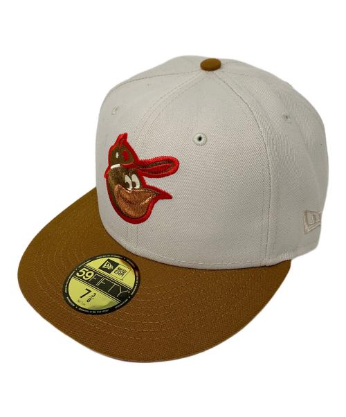 New Era（ニューエラ）New Era (ニューエラ) キャップ 59FIFTY（フィフティーナインフィフティー） ベージュ×ブラウン サイズ:58.7㎝の古着・服飾アイテム