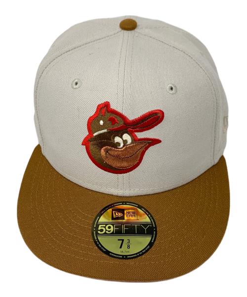 New Era（ニューエラ）New Era (ニューエラ) キャップ 59FIFTY（フィフティーナインフィフティー） ベージュ×ブラウン サイズ:58.7㎝の古着・服飾アイテム