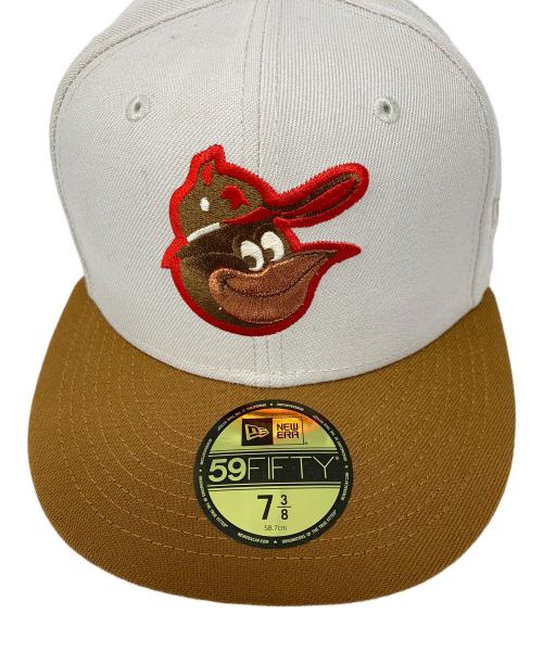 New Era（ニューエラ）New Era (ニューエラ) キャップ 59FIFTY（フィフティーナインフィフティー） ベージュ×ブラウン サイズ:58.7㎝の古着・服飾アイテム
