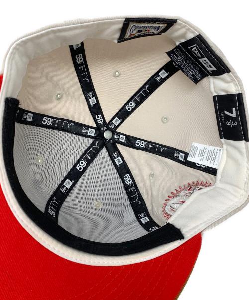 New Era（ニューエラ）New Era (ニューエラ) キャップ 59FIFTY（フィフティーナインフィフティー） ベージュ×ブラウン サイズ:58.7㎝の古着・服飾アイテム