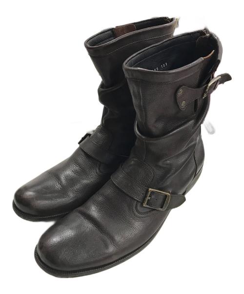 KATHARINE HAMNETT（キャサリンハムネット）KATHARINE HAMNETT (キャサリンハムネット) エンジニアブーツ ブラウン サイズ:26cmの古着・服飾アイテム