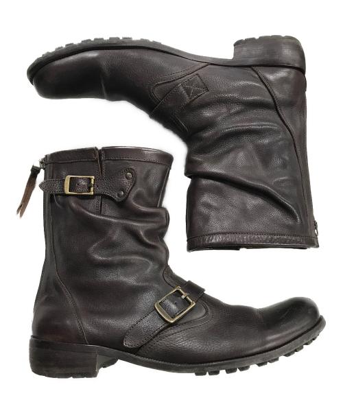 KATHARINE HAMNETT（キャサリンハムネット）KATHARINE HAMNETT (キャサリンハムネット) エンジニアブーツ ブラウン サイズ:26cmの古着・服飾アイテム