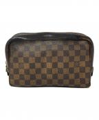 LOUIS VUITTONルイ ヴィトン）の古着「クラッチバッグ トゥルース・トワレット ダミエ」｜ブラウン