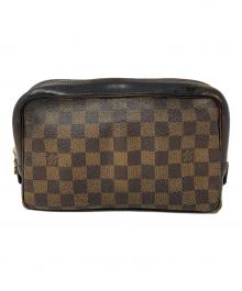 LOUIS VUITTON（ルイ ヴィトン）の古着「クラッチバッグ トゥルース・トワレット ダミエ」｜ブラウン