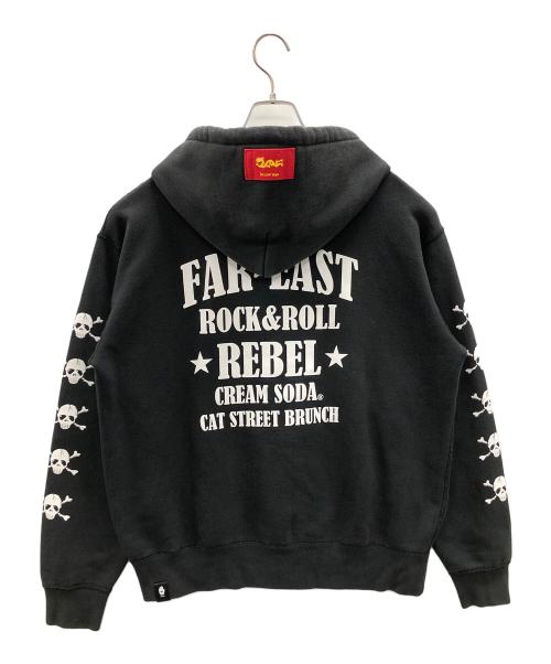 CREAM SODA（クリームソーダ）CREAM SODA (クリームソーダ) ジップパーカー ブラック サイズ:Lの古着・服飾アイテム