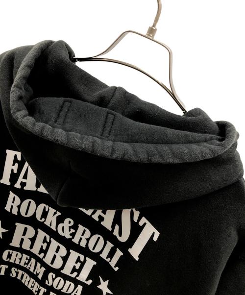 CREAM SODA（クリームソーダ）CREAM SODA (クリームソーダ) ジップパーカー ブラック サイズ:Lの古着・服飾アイテム