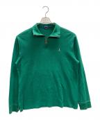 POLO RALPH LAURENポロ・ラルフローレン）の古着「ハーフジップスウェット」｜グリーン