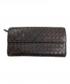 BOTTEGA VENETAボッテガベネタ）の古着「長財布 イントレチャート」｜ブラック