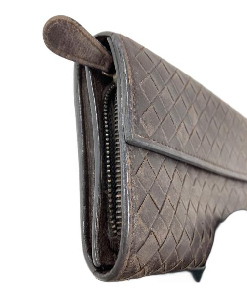 BOTTEGA VENETA（ボッテガベネタ）BOTTEGA VENETA (ボッテガベネタ) 長財布 イントレチャート ブラック サイズ:実寸サイズにてご確認下さい。の古着・服飾アイテム