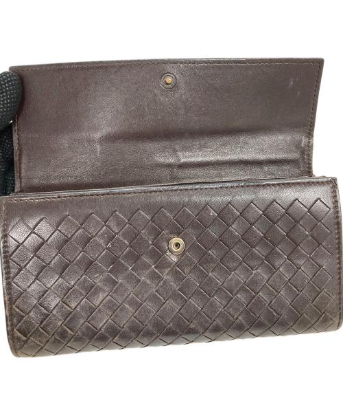 BOTTEGA VENETA（ボッテガベネタ）BOTTEGA VENETA (ボッテガベネタ) 長財布 イントレチャート ブラック サイズ:実寸サイズにてご確認下さい。の古着・服飾アイテム