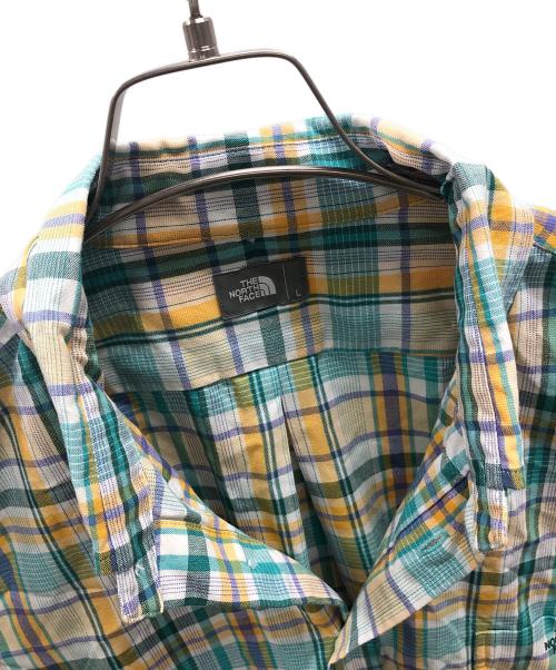THE NORTH FACE（ザ ノース フェイス）THE NORTH FACE (ザ ノース フェイス) ボタンダウンシャツ ロングスリーブマドラスシャツ グリーン系 サイズ:Lの古着・服飾アイテム