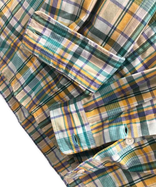 THE NORTH FACE（ザ ノース フェイス）THE NORTH FACE (ザ ノース フェイス) ボタンダウンシャツ ロングスリーブマドラスシャツ グリーン系 サイズ:Lの古着・服飾アイテム