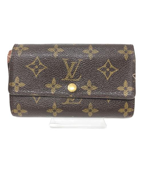 LOUIS VUITTON（ルイ ヴィトン）LOUIS VUITTON (ルイ ヴィトン) 2つ折り財布 モノグラム ポルトモネ・ジップ ブラウン サイズ:実寸サイズにてご確認ください。の古着・服飾アイテム