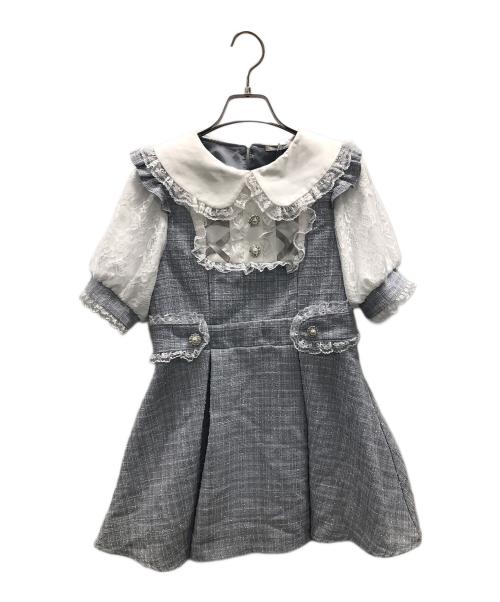 noemie（ノエミー）noemie (ノエミー) ツイードセットアップ スカイブルー サイズ:Mの古着・服飾アイテム