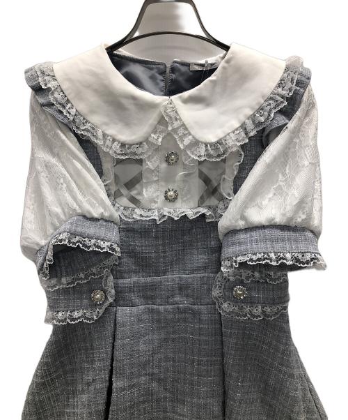 noemie（ノエミー）noemie (ノエミー) ツイードセットアップ スカイブルー サイズ:Mの古着・服飾アイテム