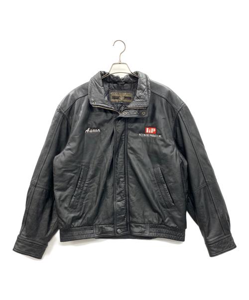 MEMBERS ONLY（メンバーズオンリー）MEMBERS ONLY (メンバーズオンリー) レザージャケット ブラック サイズ:Lの古着・服飾アイテム