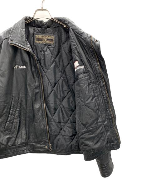 MEMBERS ONLY（メンバーズオンリー）MEMBERS ONLY (メンバーズオンリー) レザージャケット ブラック サイズ:Lの古着・服飾アイテム