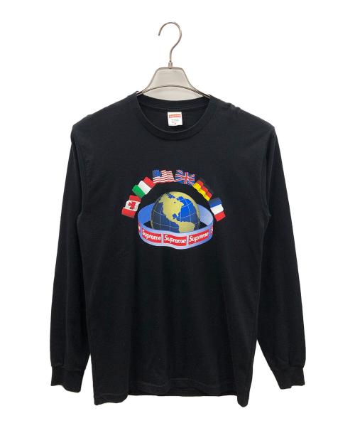 SUPREME（シュプリーム）SUPREME (シュプリーム) ロングスリーブカットソー ワールドワイド ブラック サイズ:Mの古着・服飾アイテム