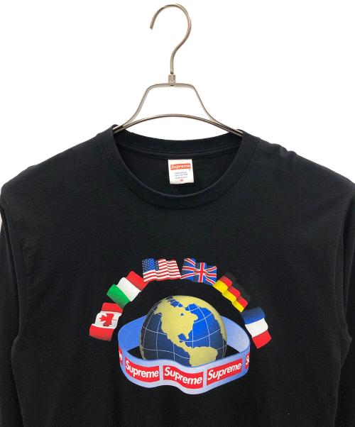 SUPREME（シュプリーム）SUPREME (シュプリーム) ロングスリーブカットソー ワールドワイド ブラック サイズ:Mの古着・服飾アイテム