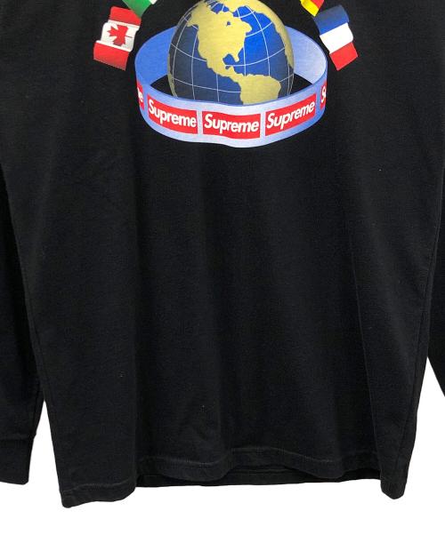 SUPREME（シュプリーム）SUPREME (シュプリーム) ロングスリーブカットソー ワールドワイド ブラック サイズ:Mの古着・服飾アイテム